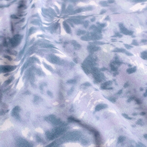 sweat/french terry aangeruwd digitaaldruk abstract babyblauw