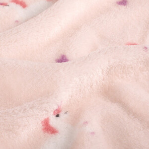 coral fleece bedrukt eenhoorns roze