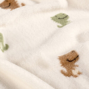 coral fleece bedrukt krokodillen offwhite