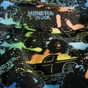 Softshell digitaaldruk monstertrucks zwart