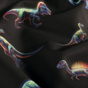 Softshell digitaaldruk dino's zwart