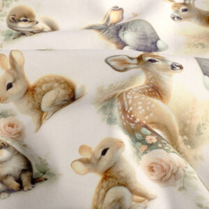 Softshell digitaaldruk bosdieren offwhite