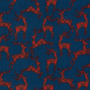 flanel kerst herten marine