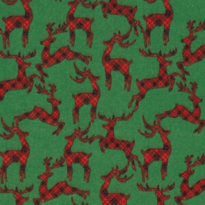 flanel kerst herten groen