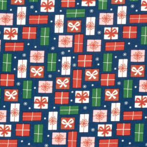 katoen poplin kerst kado's marine