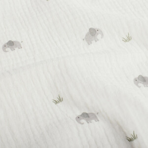 katoenen mousseline olifanten offwhite