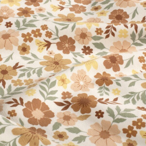 katoen tricot bloemen offwhite