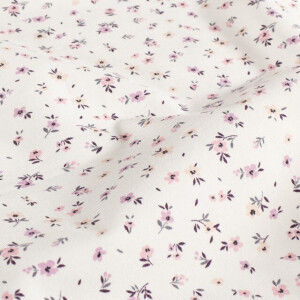 katoen tricot bloemen offwhite