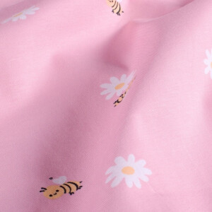 katoen tricot bijen roze