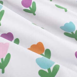 katoen tricot tulpen wit