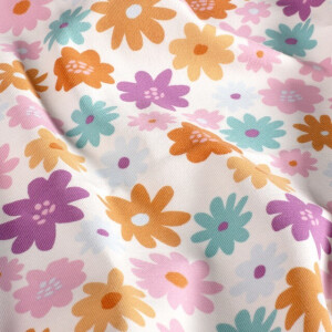 katoen tricot bloemen offwhite