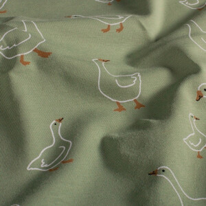 katoen tricot ganzen olijfgroen