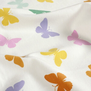 katoen tricot vlinders offwhite