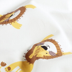katoen tricot leeuwen offwhite