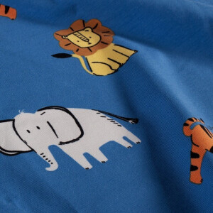 katoen tricot dieren kobalt