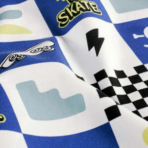 katoen tricot skateboard patchwork wit