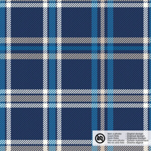Flanel bedrukt ruiten marine