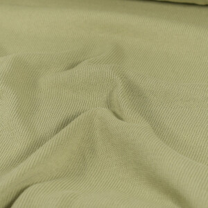 gebreide stof uni kaki groen