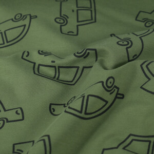 sweat/french terry auto's bosgroen