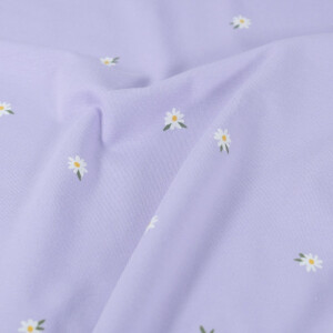 katoen tricot bloemen lila