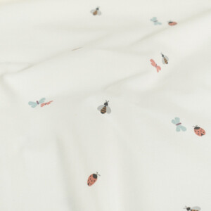 katoen tricot insecten offwhite