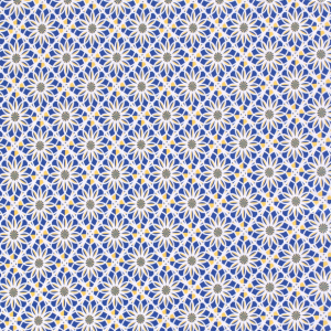 100x150 cm Katoen tricot digitaaldruk bloemen blauw