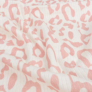 Rib jersey luipaard oudroze