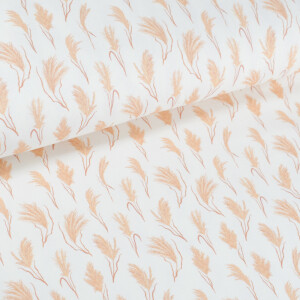 100x150 cm katoen tricot digitaaldruk pluizige twijgen offwhite Blooming Fabrics
