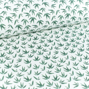 100x150 cm katoen tricot digitaaldruk bamboe offwhite Blooming Fabrics