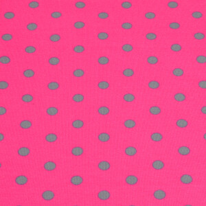 95x150 cm katoen tricot stippen roze/grijs