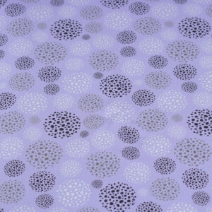 Katoen Tricot Abstracte bolletjes met puntjes lila
