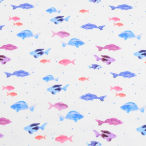 100x150 cm Bloomingfabrics Katoen tricot Fishes