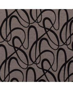 Poly viscose jersey stof discharge abstract taupe