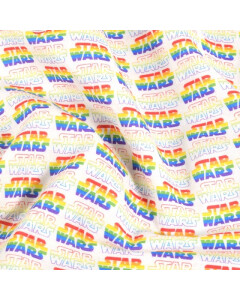 katoen poplin Star Wars multicolor/wit