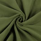 100x130cm katoenen mousseline uni olijfgroen