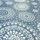 Tafelzeil bedrukt mandala's staalblauw