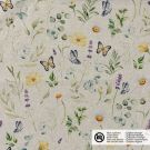 Decostof linnenlook digitaaldruk vlinders beige