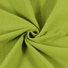 Katoenen mousseline uni kiwi