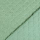 Stepp mousseline/voile gewatteerd kleine ruiten oudgroen