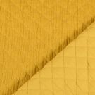 Stepp mousseline/voile gewatteerd kleine ruiten oker