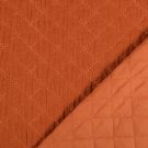 Stepp mousseline/voile gewatteerd kleine ruiten brick
