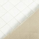 Stepp mousseline gewatteerd ruiten wit/beige