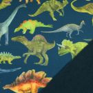 Softshell digitaaldruk dino's petrol