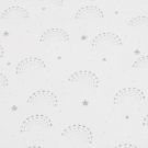 Katoenen mousseline zilveren regenbogen wit