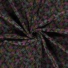 Poly viscose jersey stof discharge bedrukt strepen groen