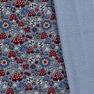 Alpenfleece paddestoelen indigo