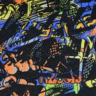 Joggingstof digitaaldruk graffiti zwart