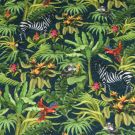 Joggingstof digitaaldruk jungle zebra groen