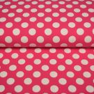 100x150 cm katoen tricot grote stippen pink