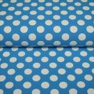 100x150 cm katoen tricot grote stippen aqua